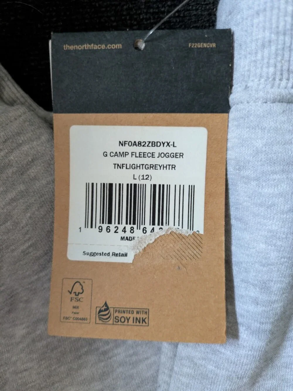 Girls gray North Face joggers Size L(12l